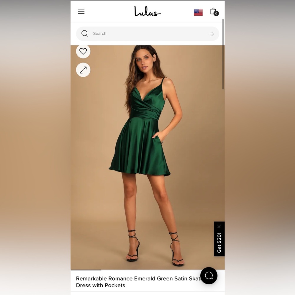 Lulu’s mini emerald green dress